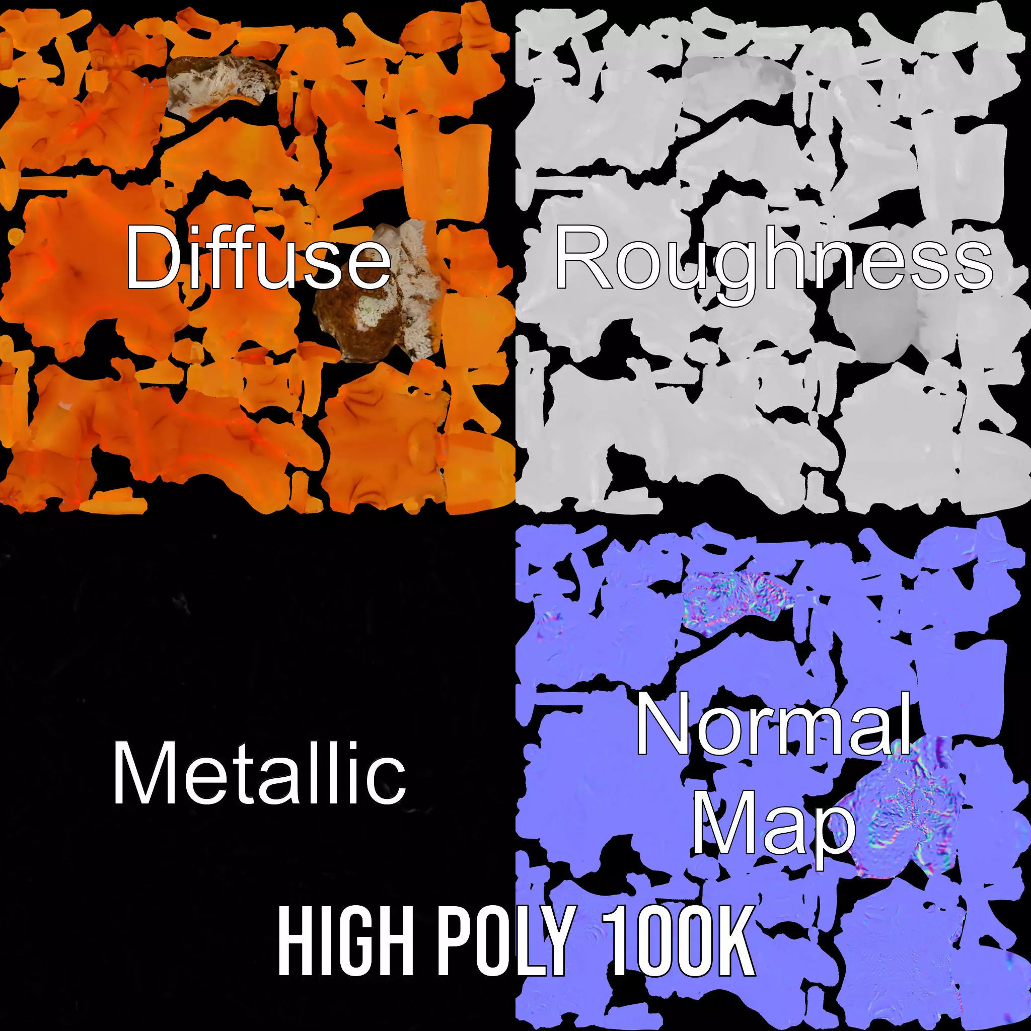 Vibrant Coral Reef model pack Low-poly 3D model_3