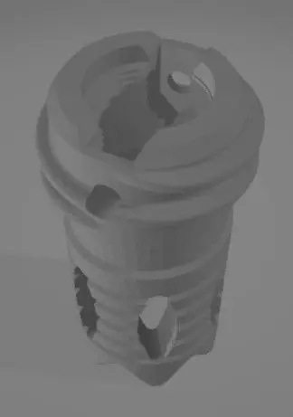 Flash Hider CCW TCR Charlie 5 cm 3D print model_0