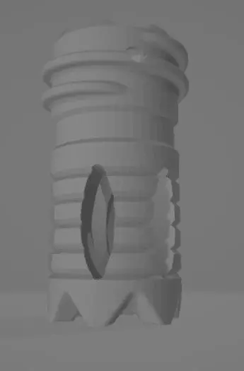 Flash Hider CCW TCR Charlie 5 cm 3D print model_1