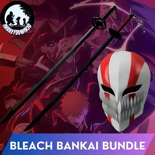 Bleach Model Bundle - Hollow Mask and Tensa Zangetsu Variations
