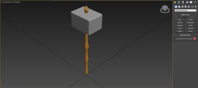 Low Poly Hammer weapon  Low-poly 3D model