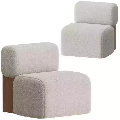 Modern Boucle  Armchair