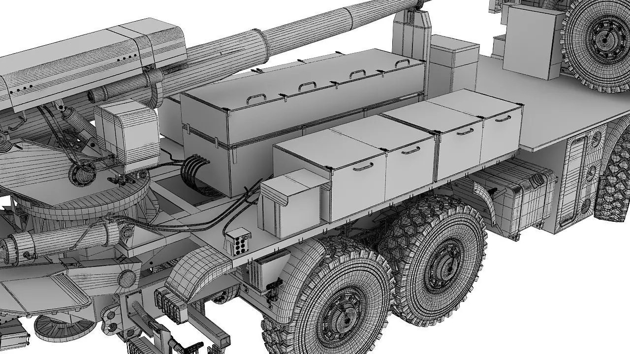 Custom self propelled howitzer 3D model_25