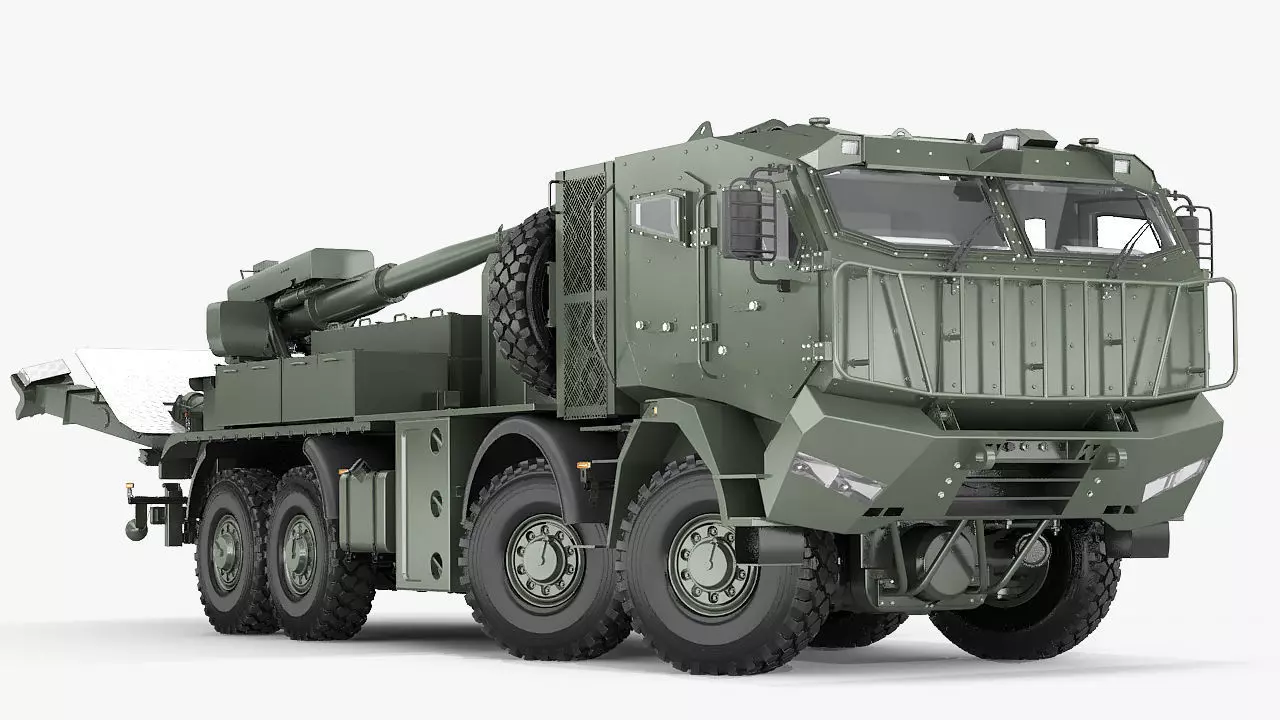 Custom self propelled howitzer 3D model_0