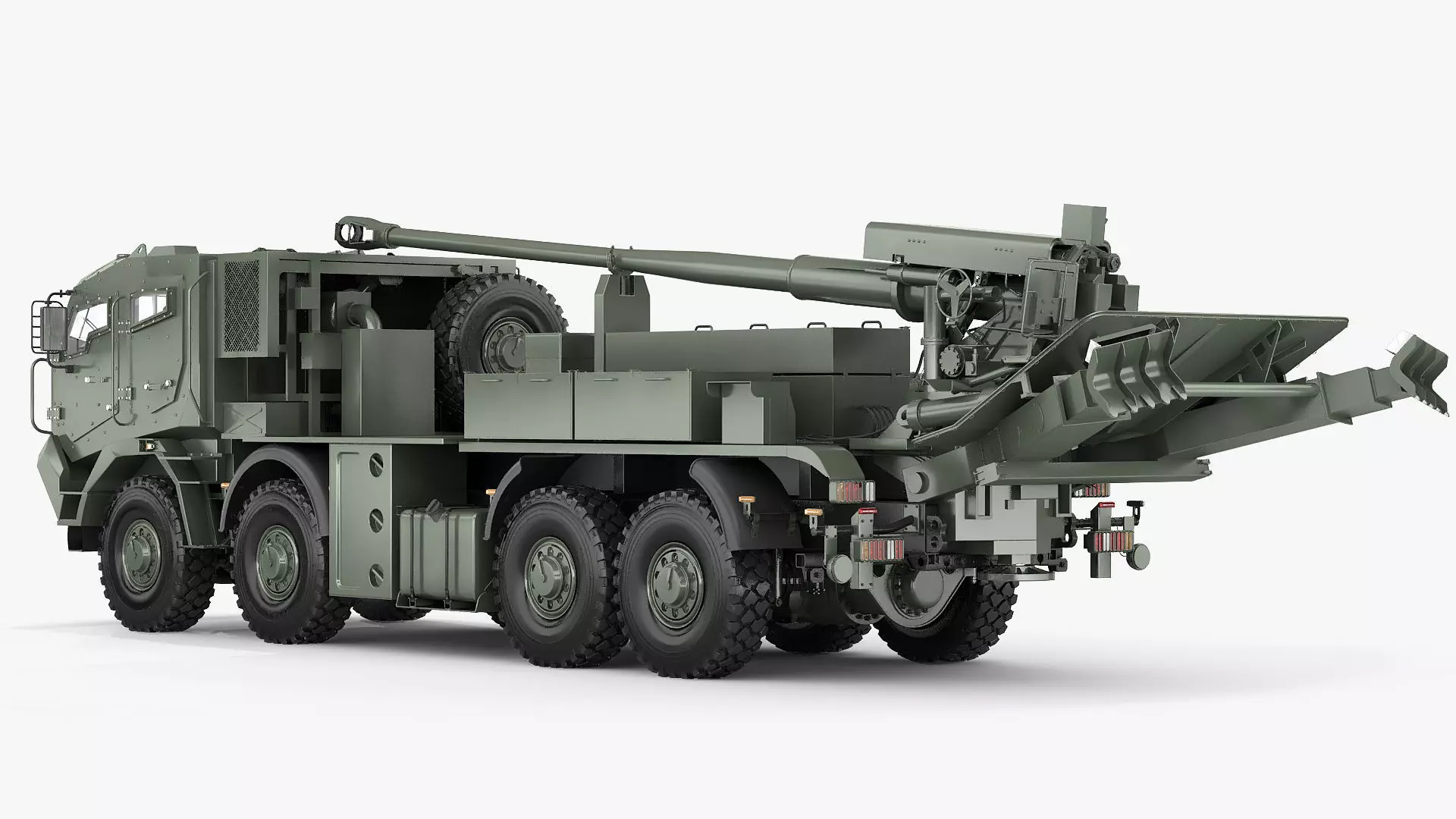 Custom self propelled howitzer 3D model_13