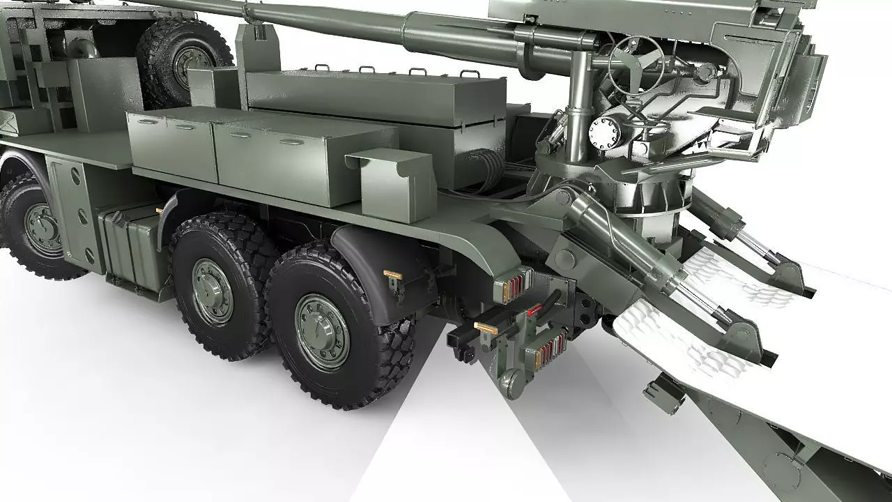 Custom self propelled howitzer 3D model_3