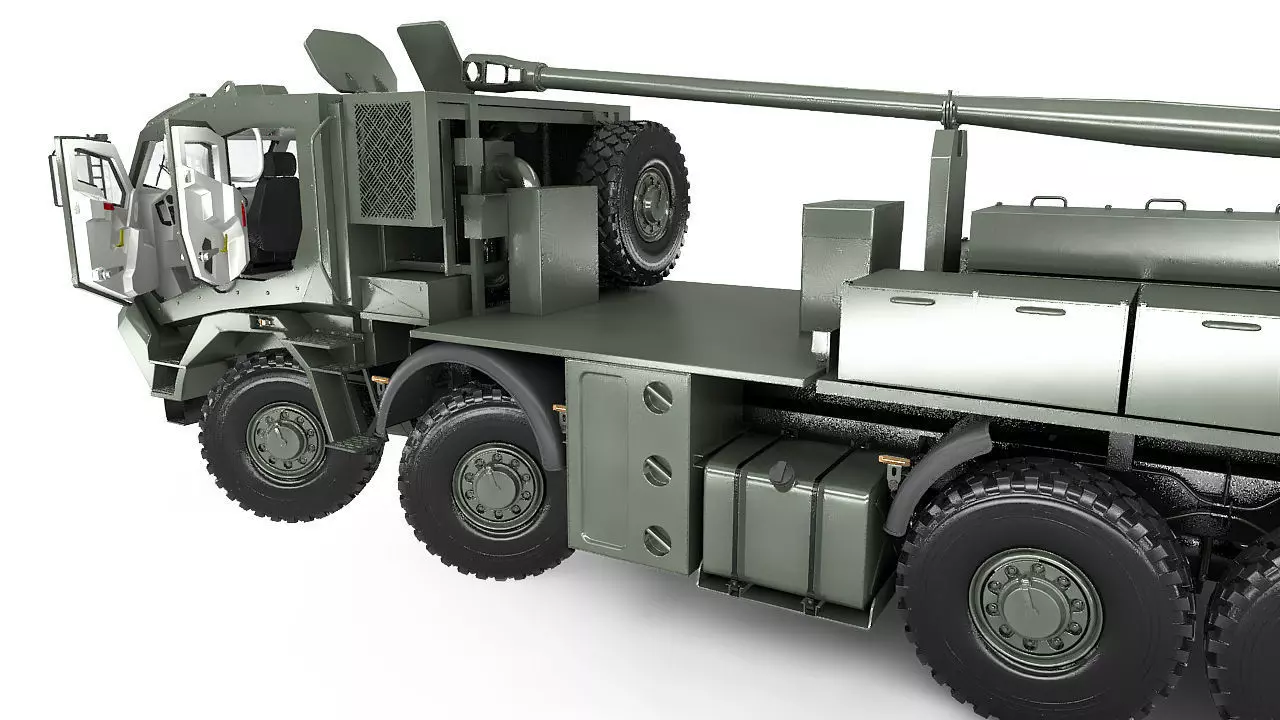 Custom self propelled howitzer 3D model_1