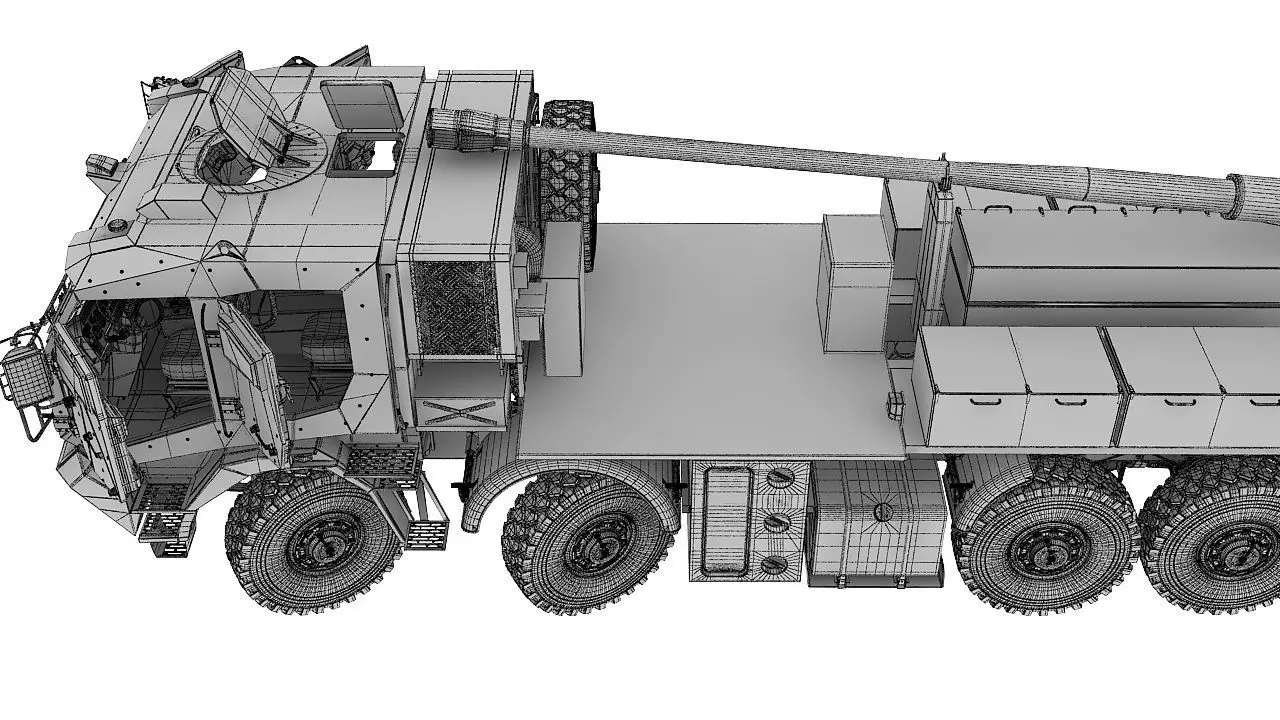 Custom self propelled howitzer 3D model_24