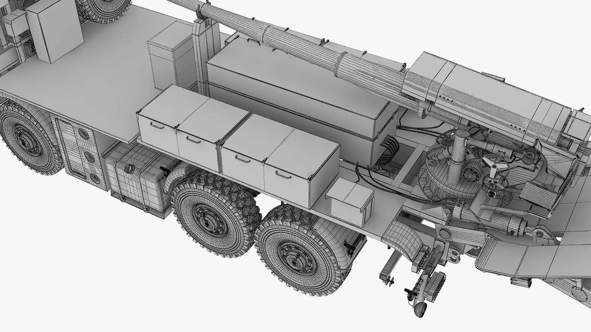 Custom self propelled howitzer 3D model_7
