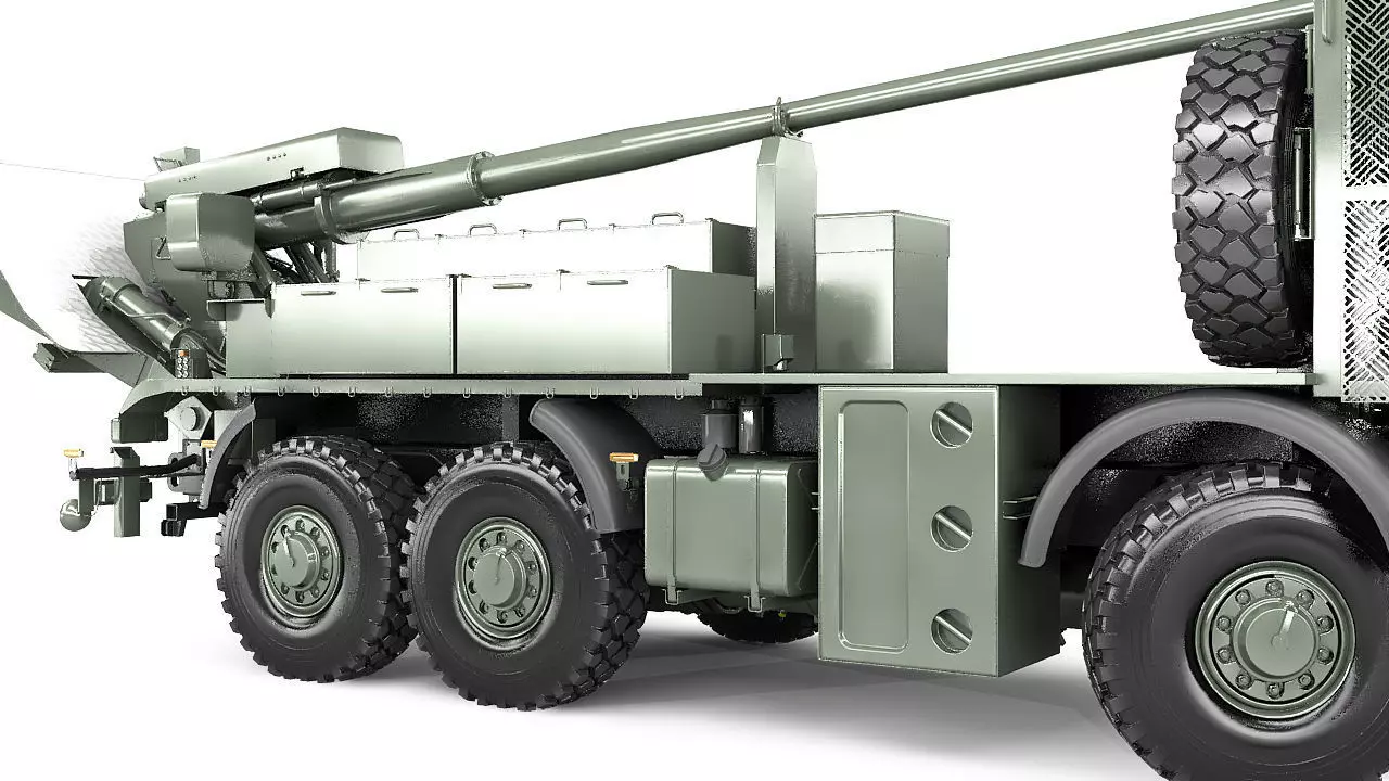 Custom self propelled howitzer 3D model_21