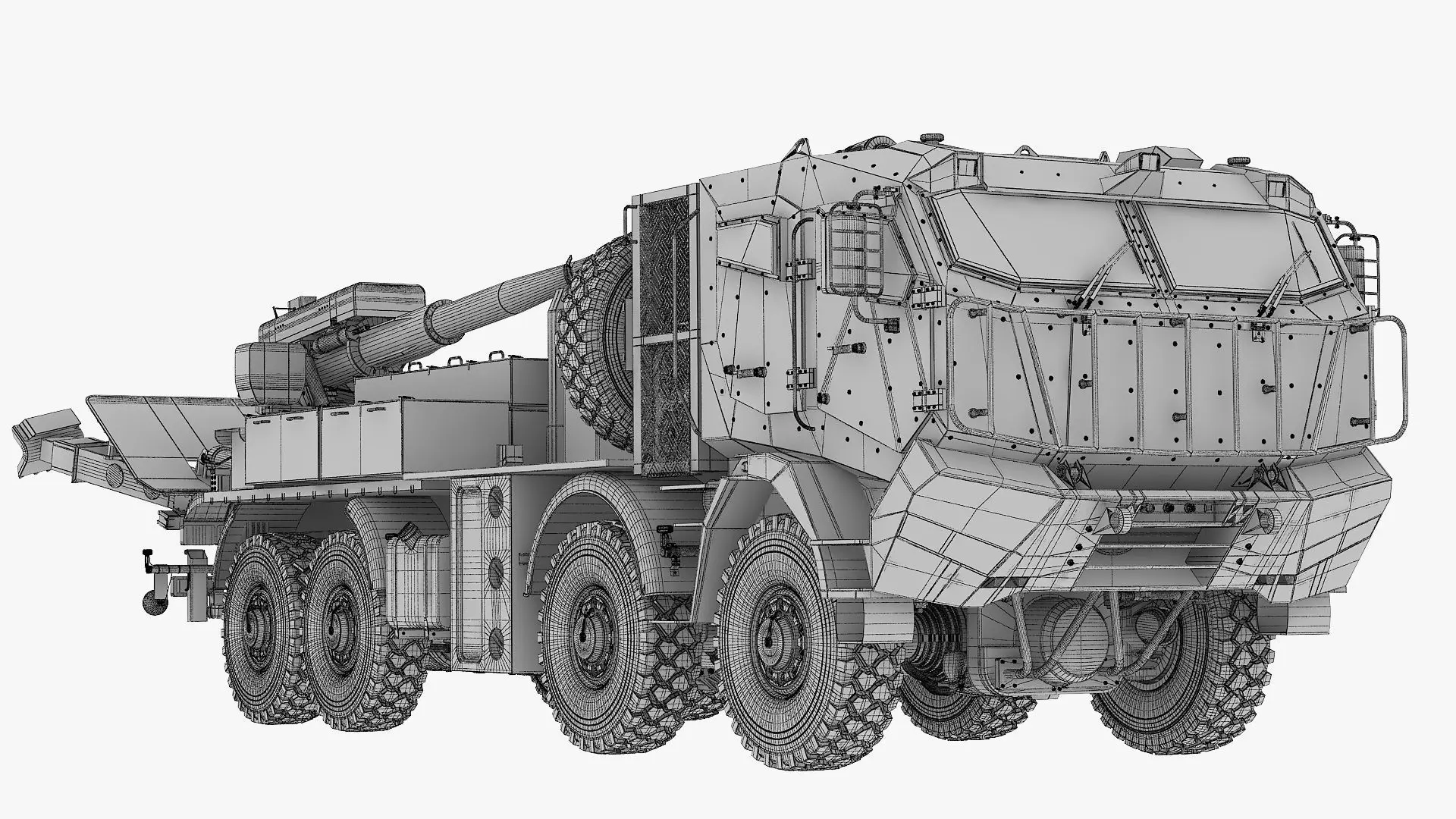 Custom self propelled howitzer 3D model_17