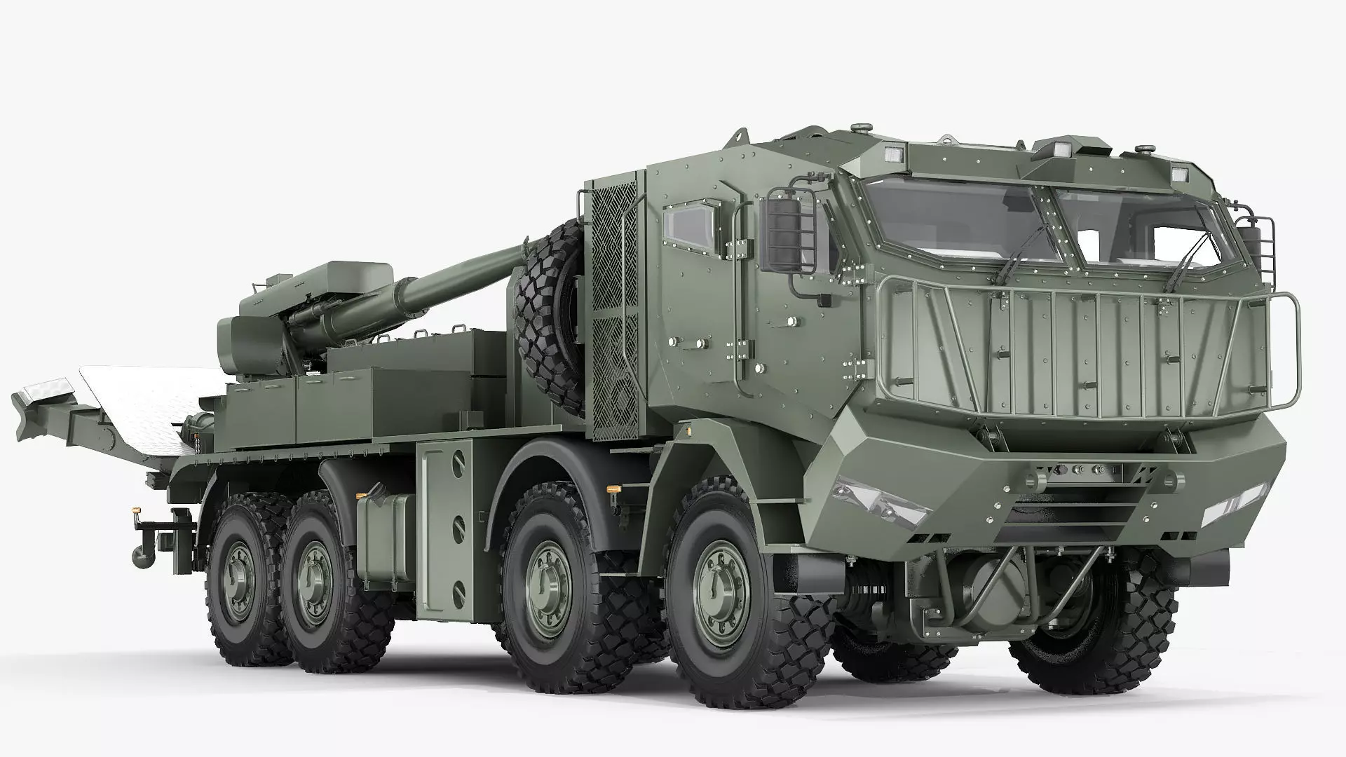 Custom self propelled howitzer 3D model_16