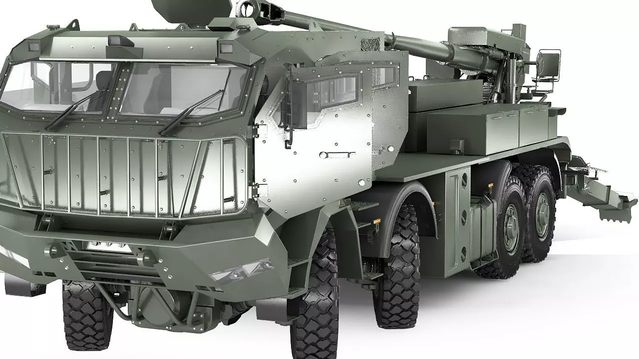 Custom self propelled howitzer 3D model_45