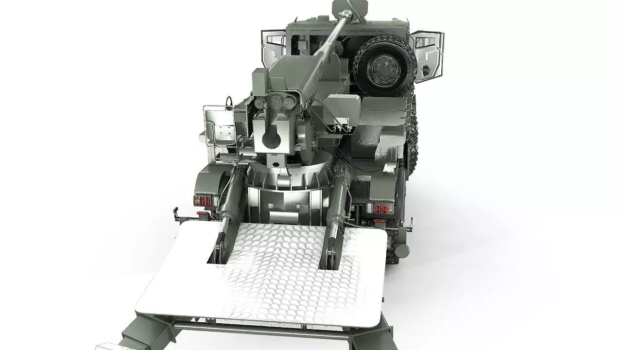 Custom self propelled howitzer 3D model_38