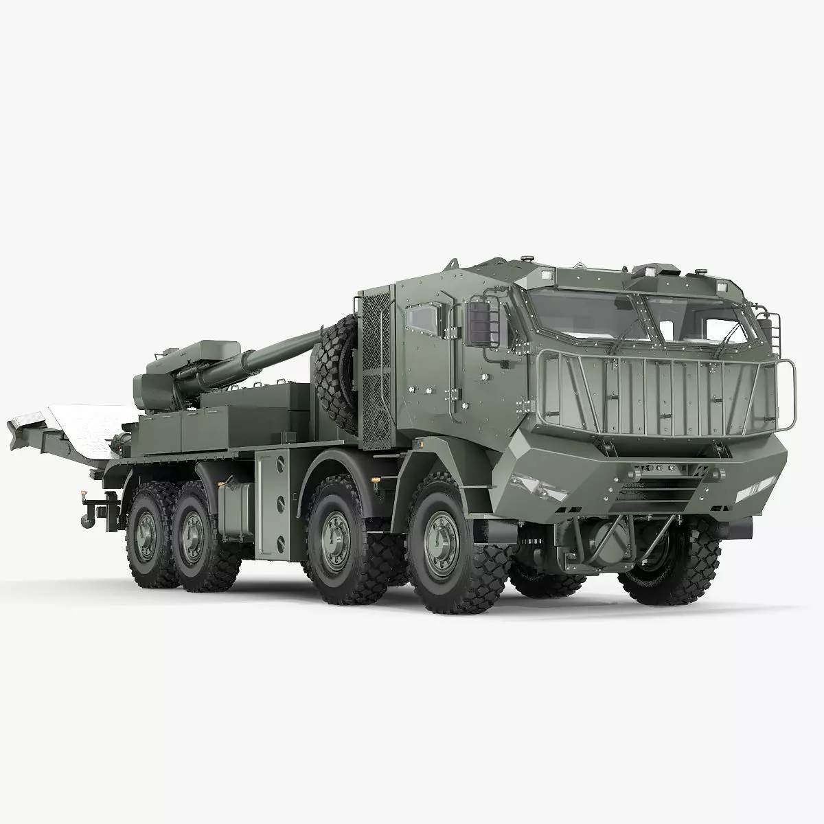 Custom self propelled howitzer 3D model_11