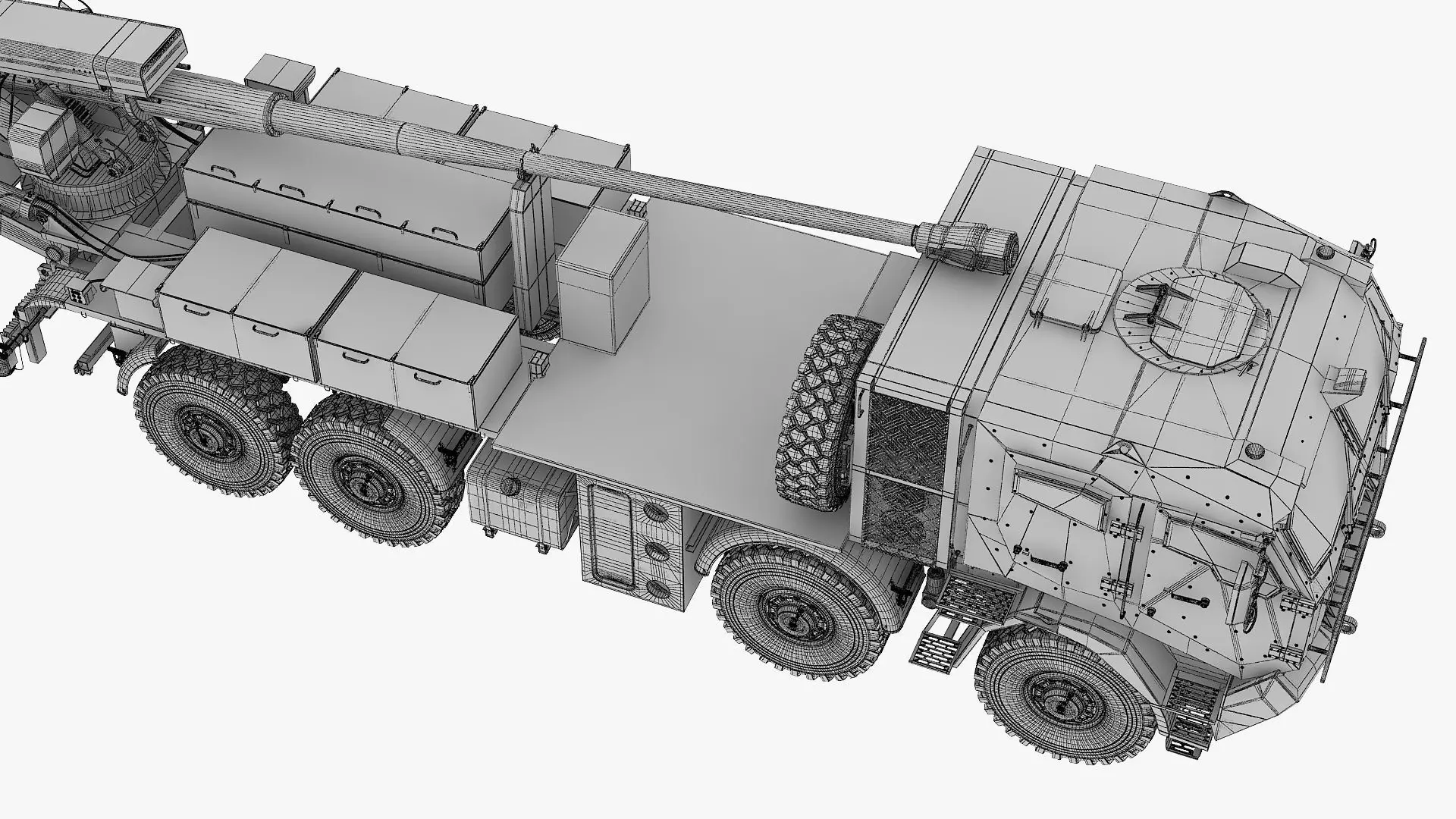 Custom self propelled howitzer 3D model_20