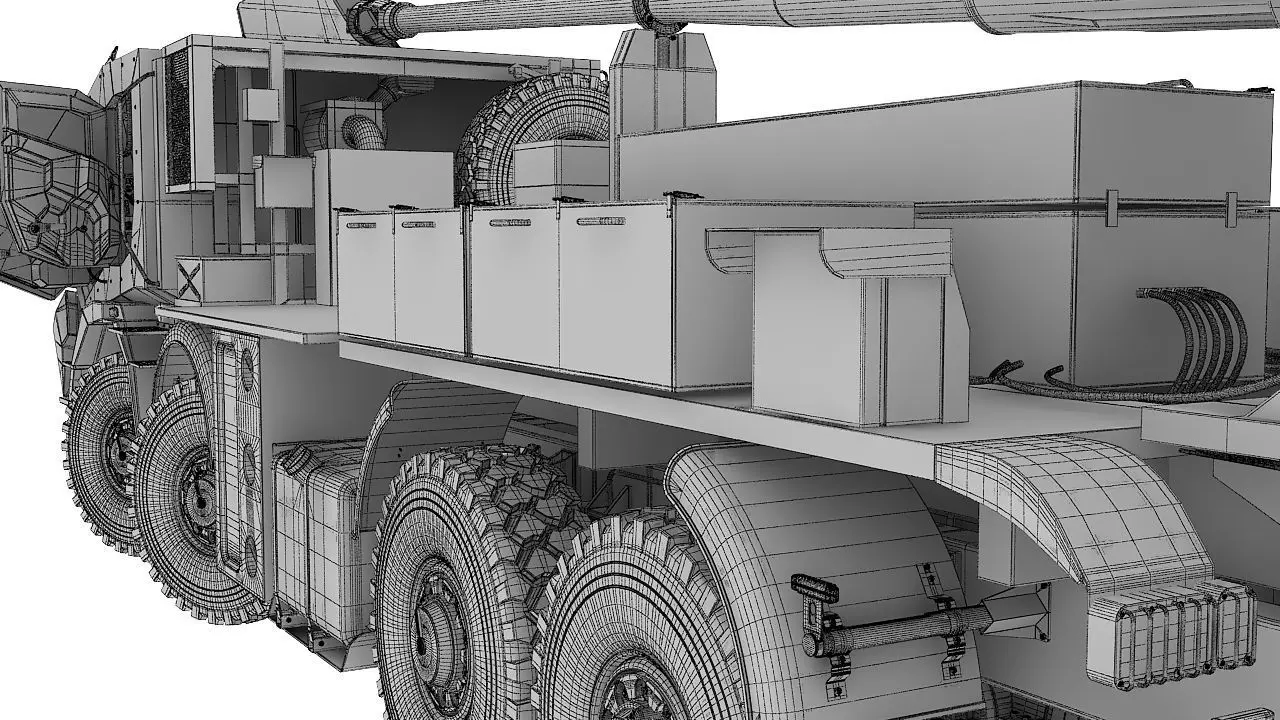 Custom self propelled howitzer 3D model_43