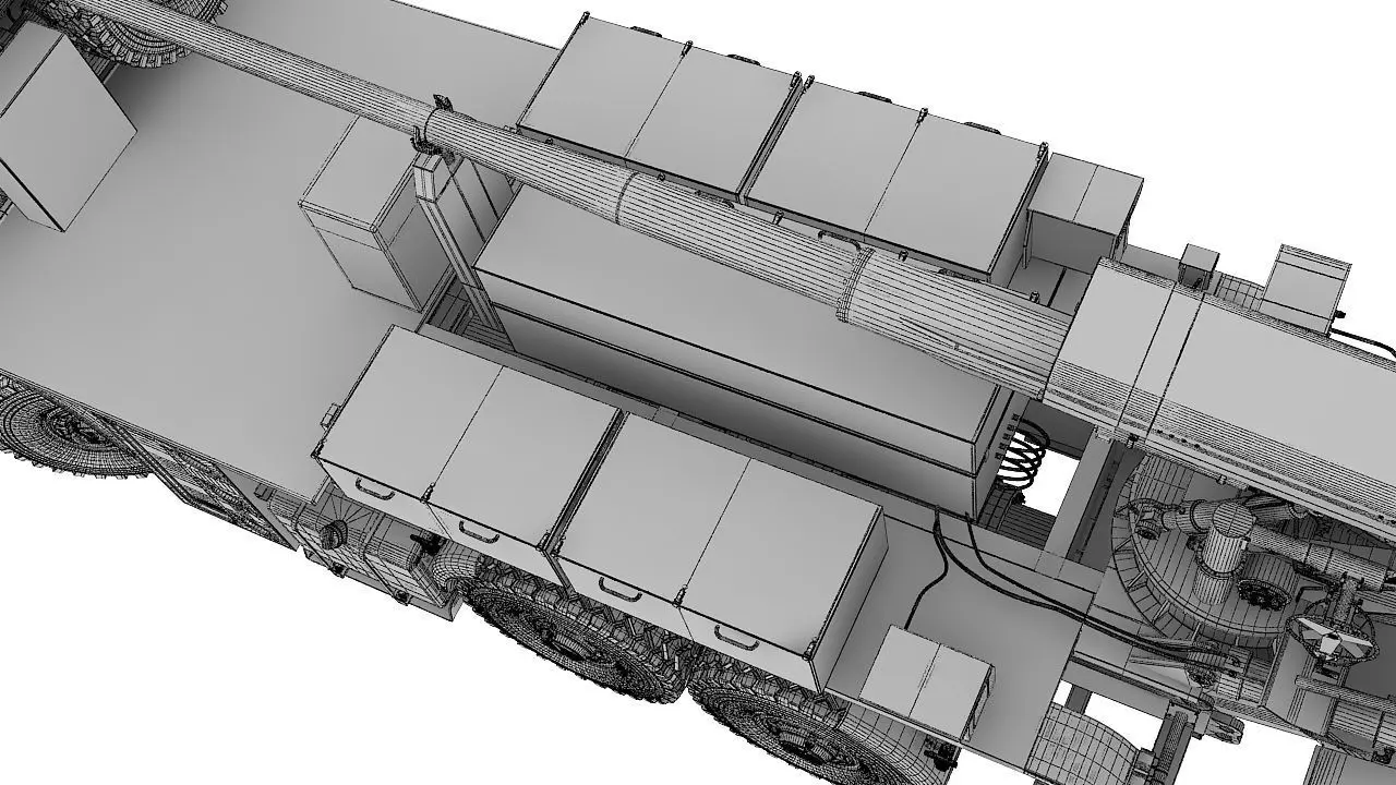 Custom self propelled howitzer 3D model_42