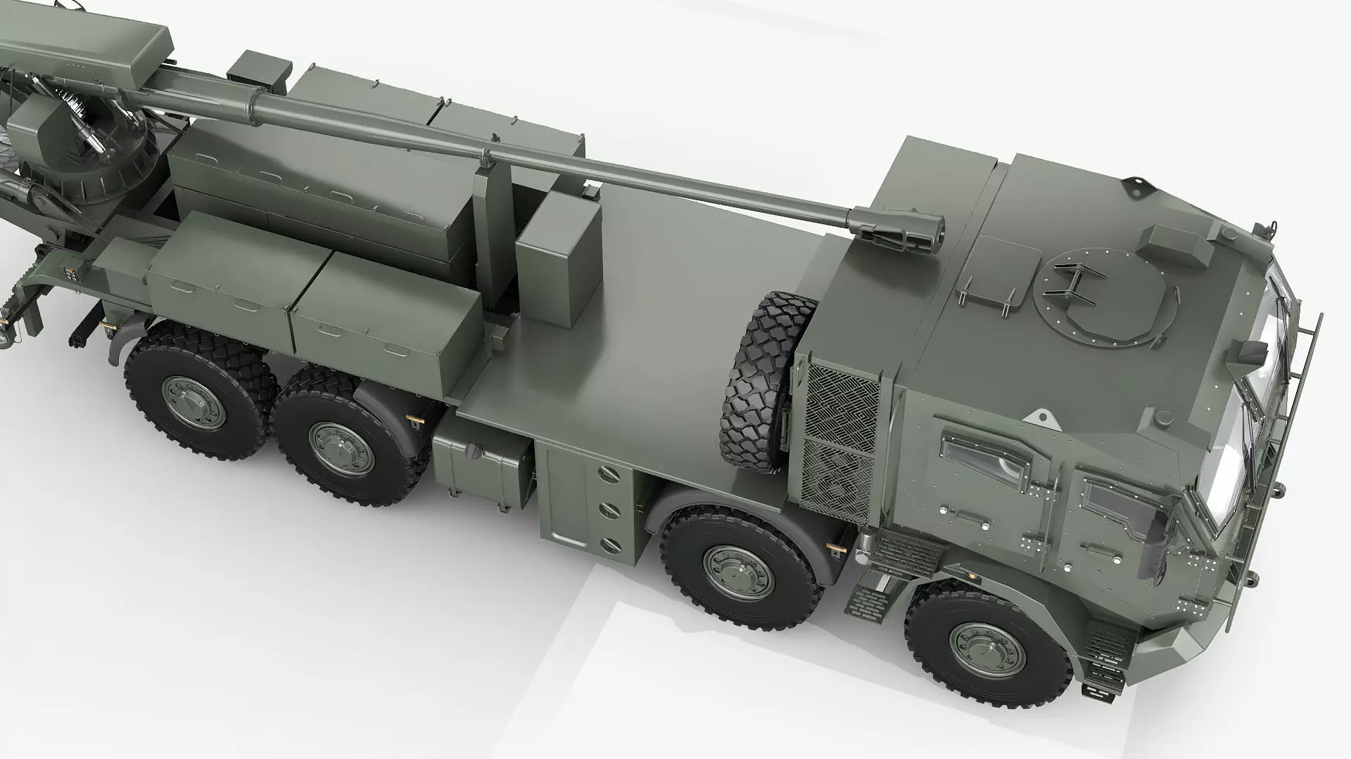 Custom self propelled howitzer 3D model_19