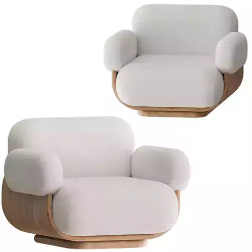 Modern Boucle Armchair 