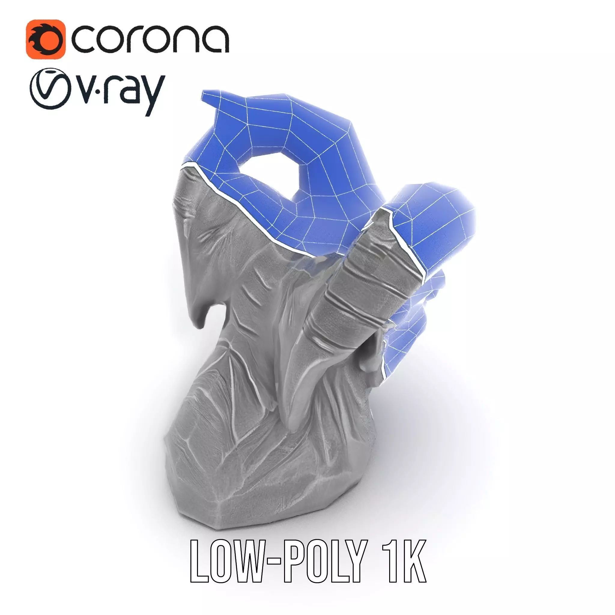 Black Gargoyle model pack Low-poly 3D model_14