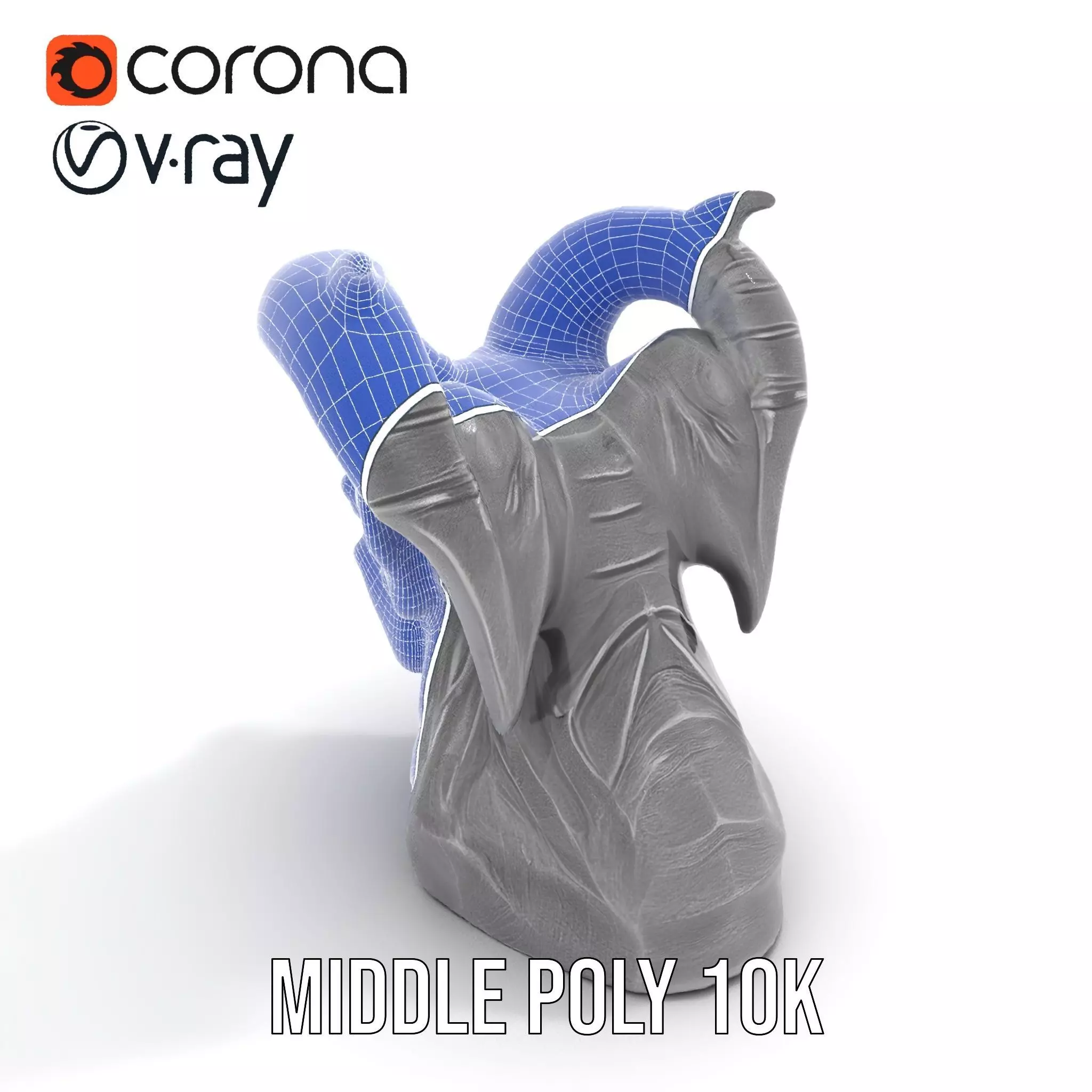 Black Gargoyle model pack Low-poly 3D model_24