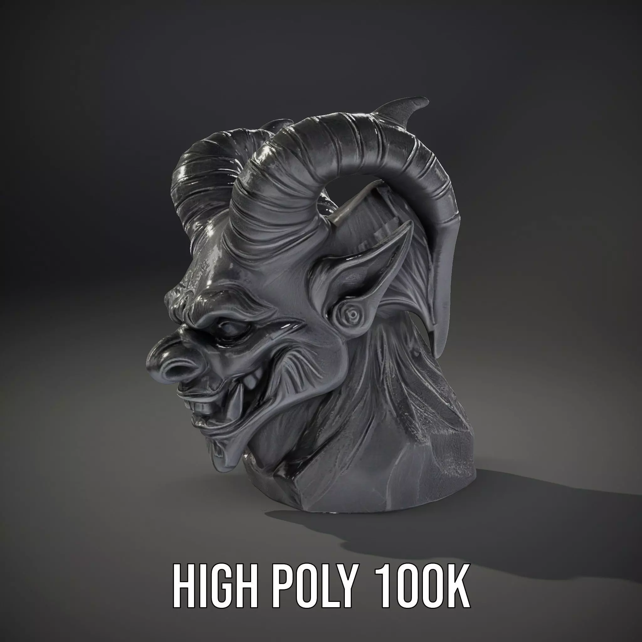 Black Gargoyle model pack Low-poly 3D model_8