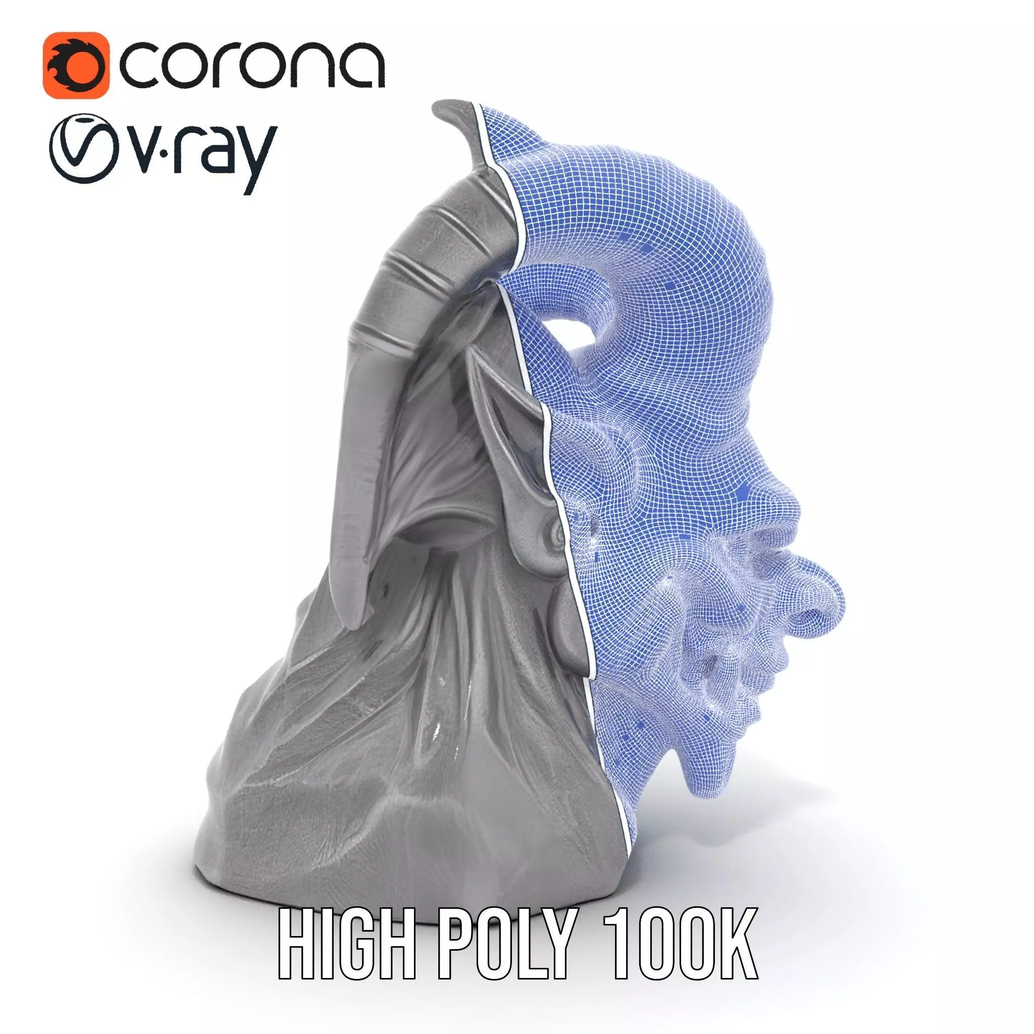 Black Gargoyle model pack Low-poly 3D model_34