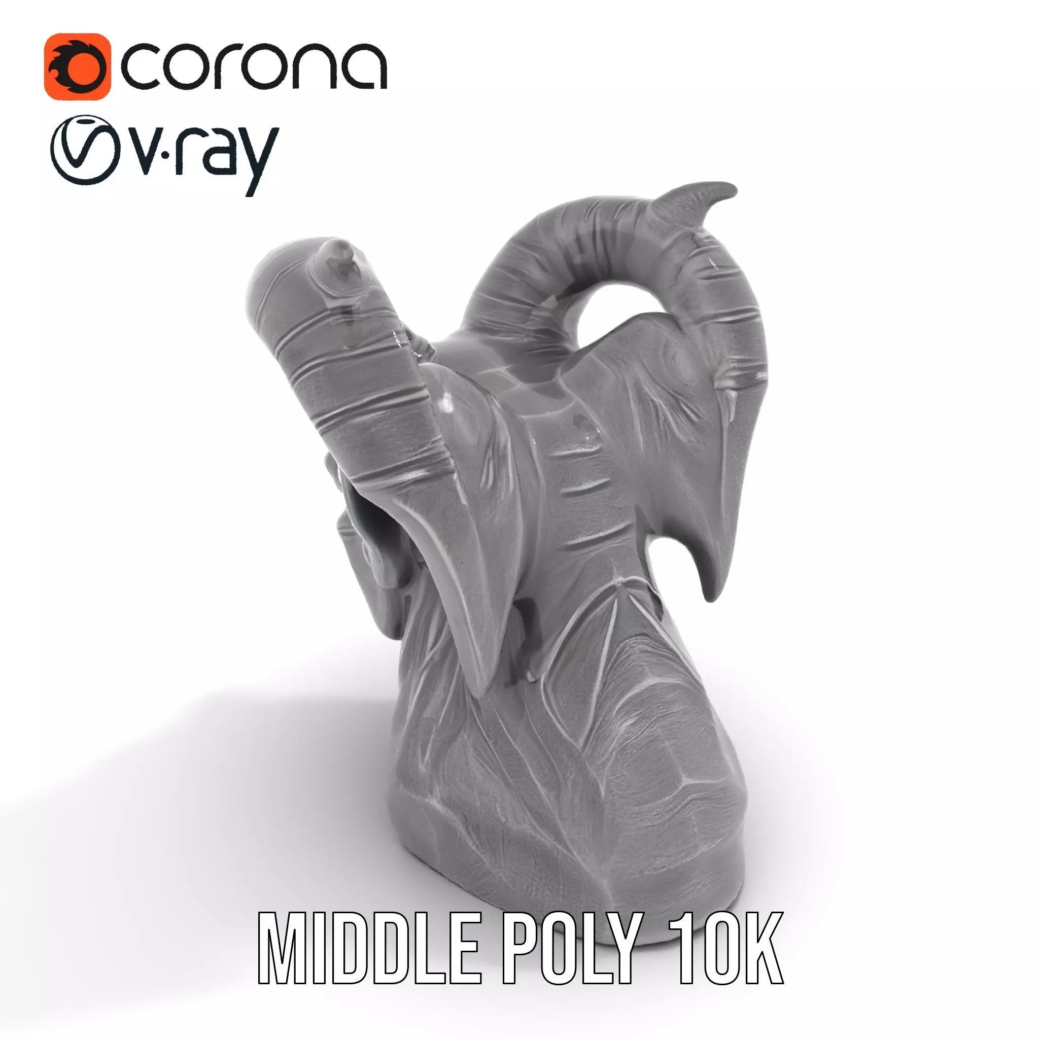 Black Gargoyle model pack Low-poly 3D model_21