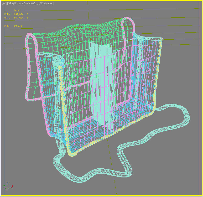 Open leather satchel bag 3D model_6
