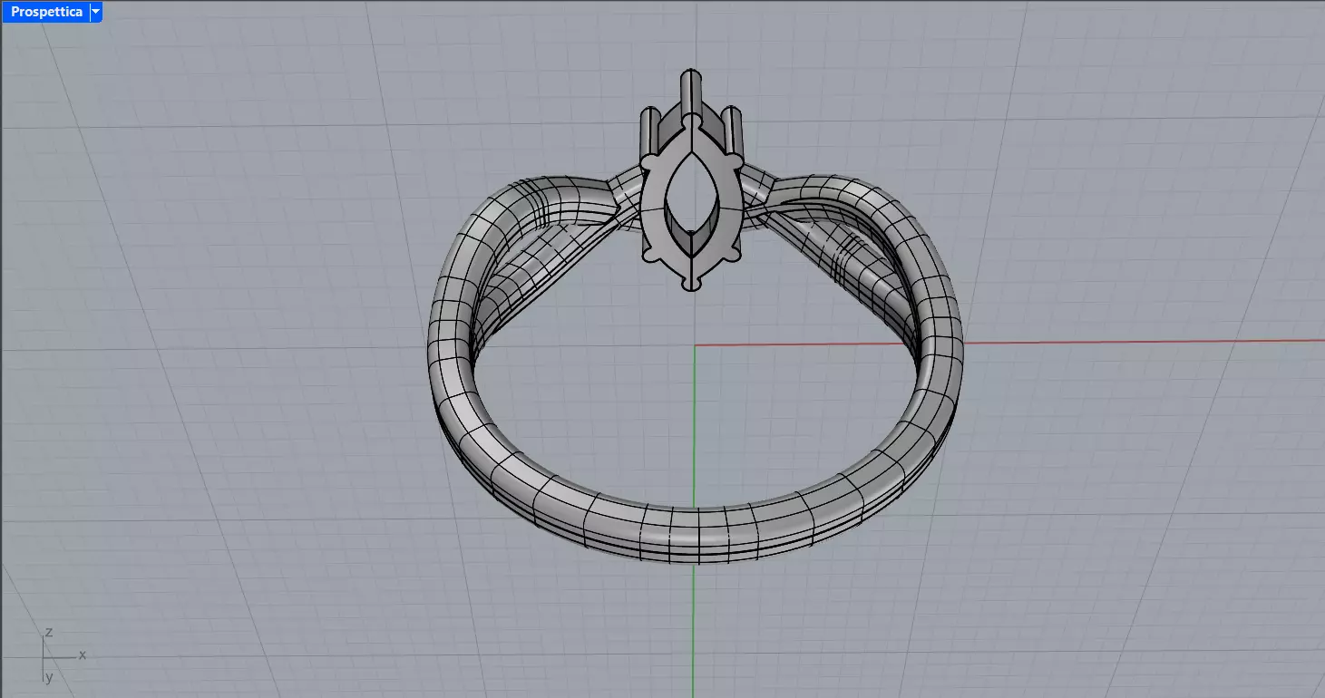 Twisted marquise ring for 3D printing 3D print model_12