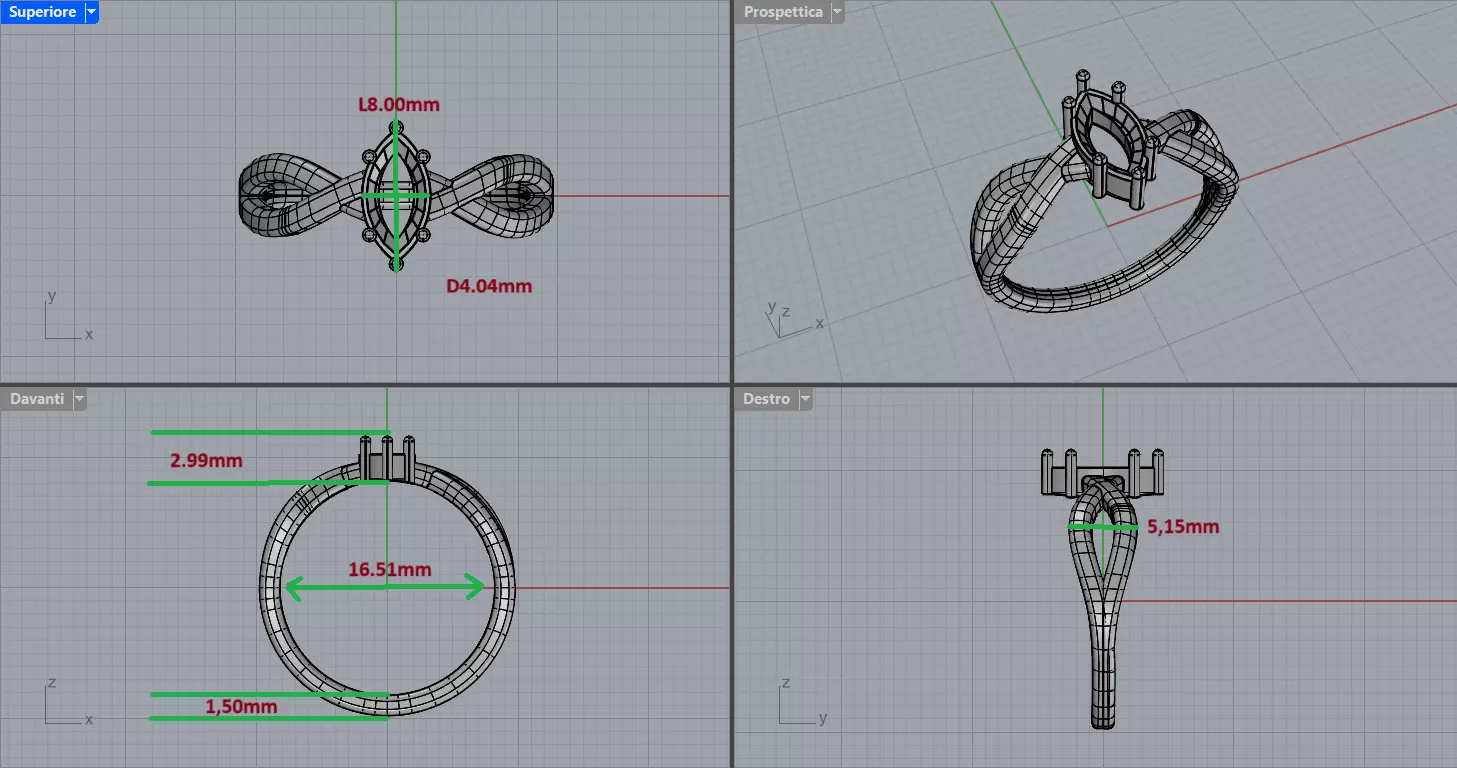 Twisted marquise ring for 3D printing 3D print model_13