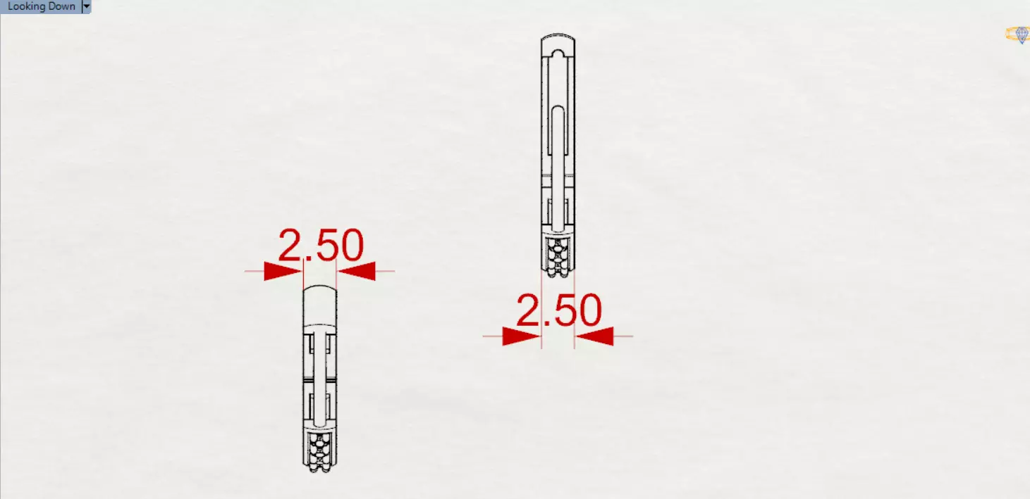 Two-tone Gold Hoop stl 3dm Earring with Diamonds Model gl0025 3D print model_24