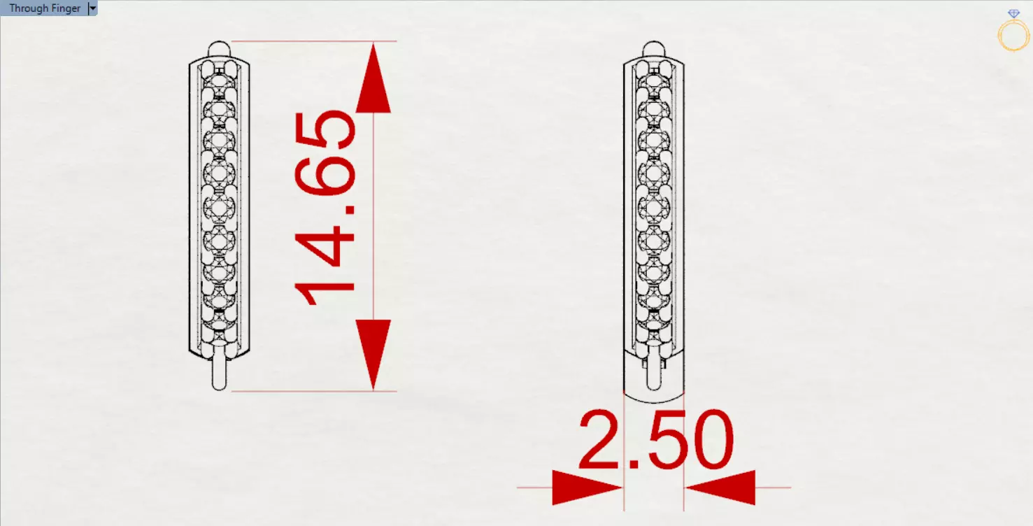 Two-tone Gold Hoop stl 3dm Earring with Diamonds Model gl0025 3D print model_25