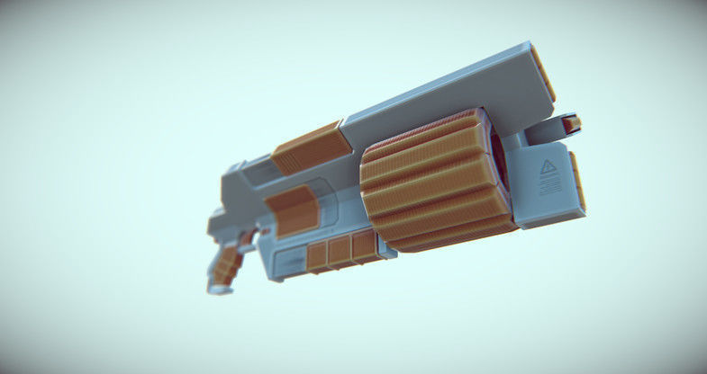 GUN SciFi pack Free 3D model_2