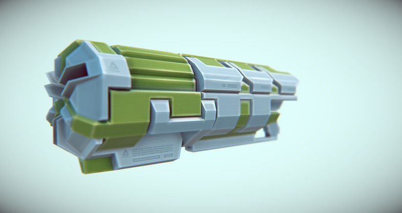 GUN SciFi pack Free 3D model_4