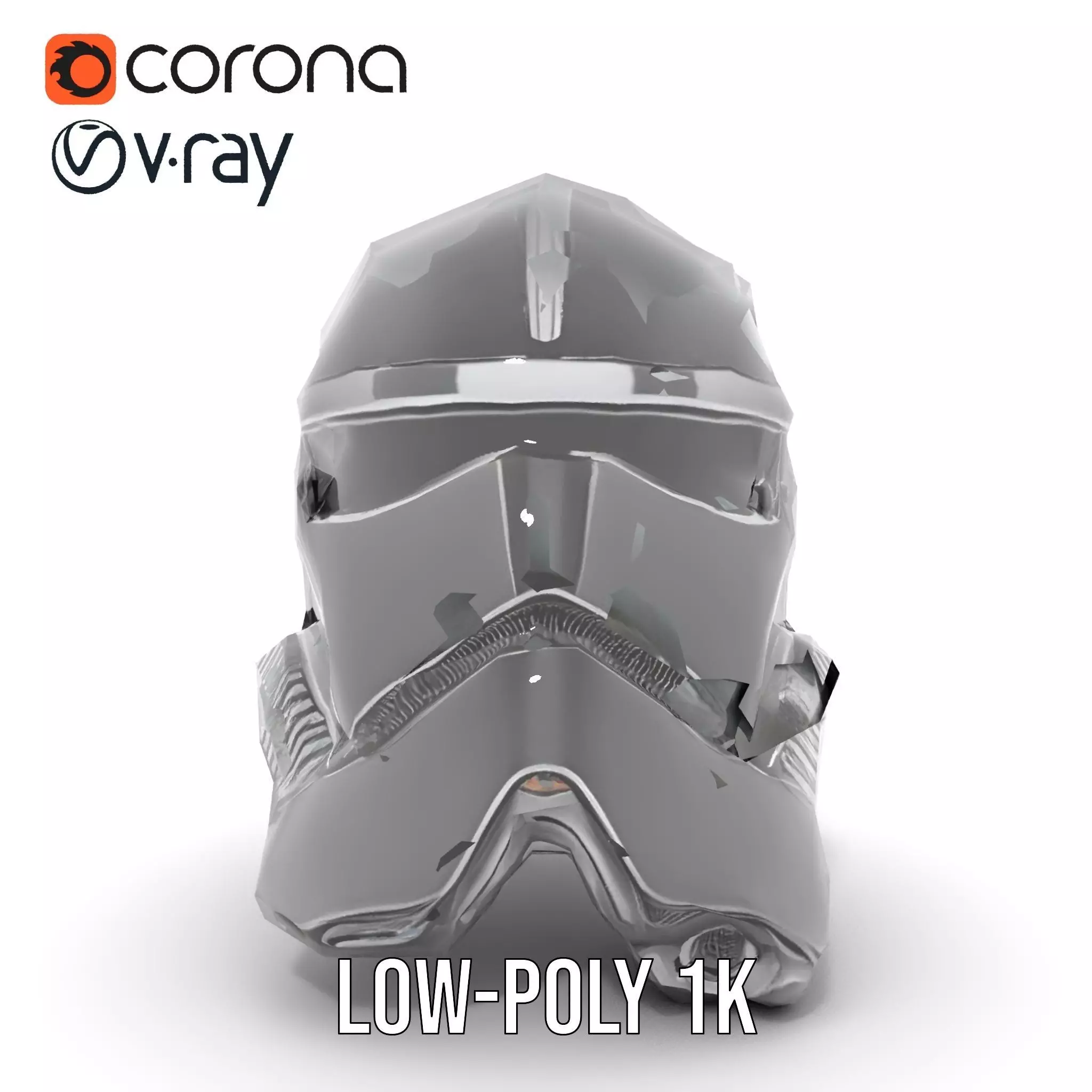 Futuristic Black Helmet model pack Low-poly 3D model_30