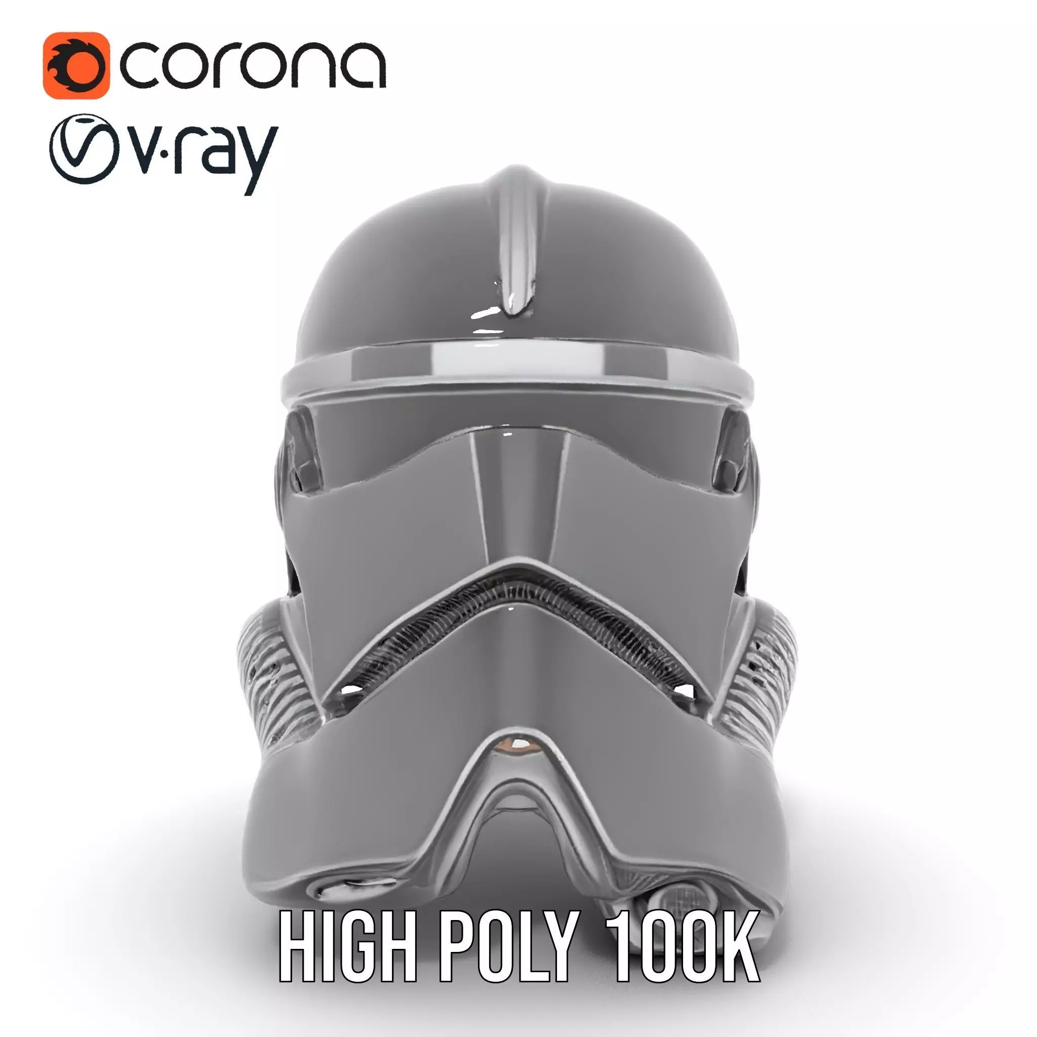 Futuristic Black Helmet model pack Low-poly 3D model_20