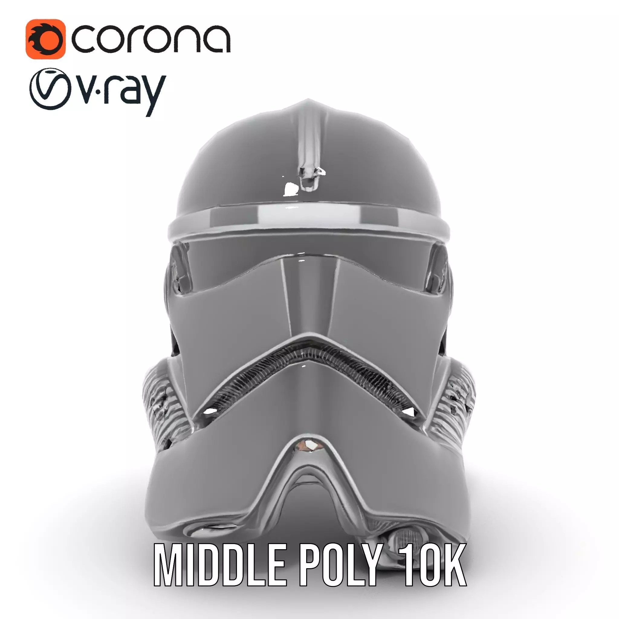 Futuristic Black Helmet model pack Low-poly 3D model_10