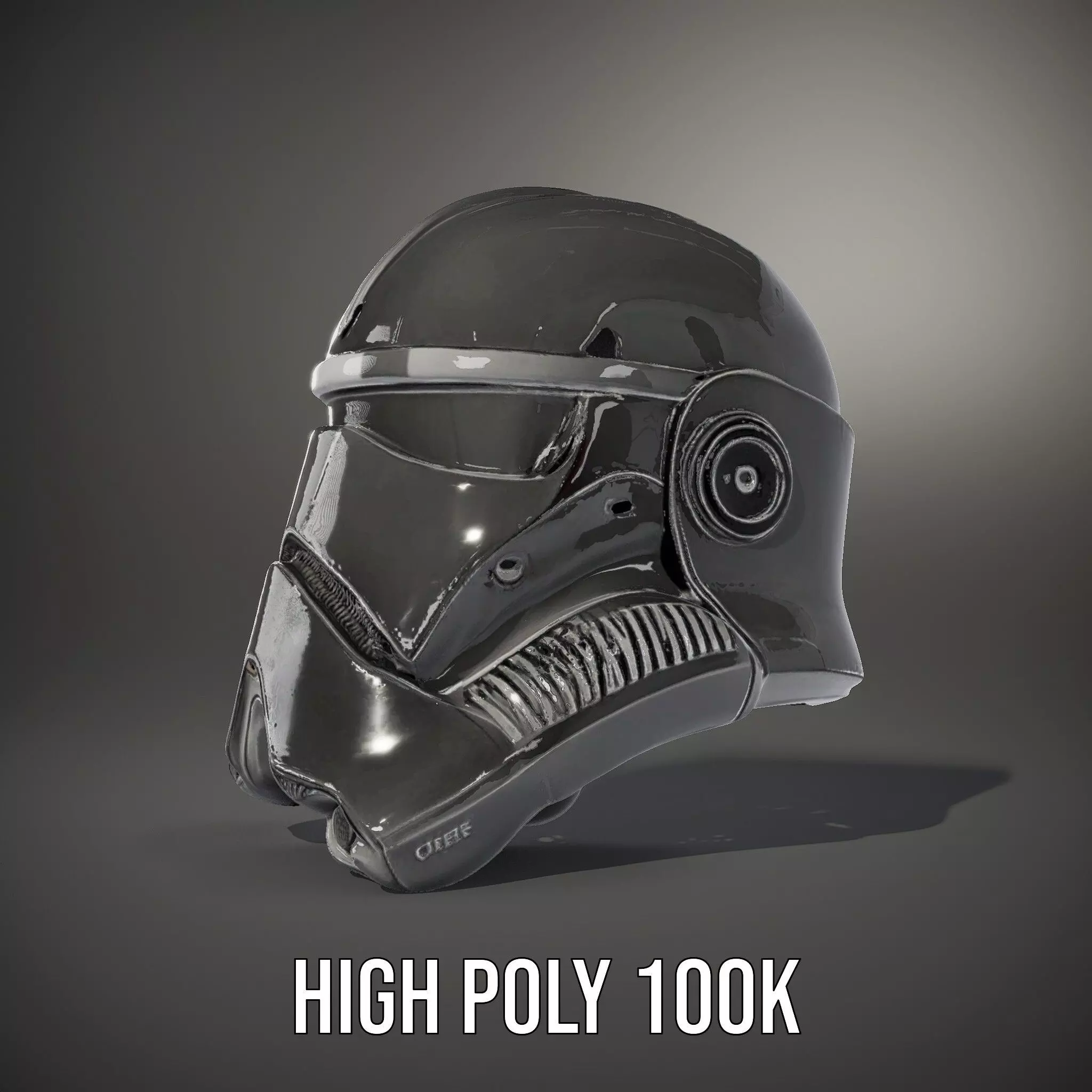 Futuristic Black Helmet model pack Low-poly 3D model_32