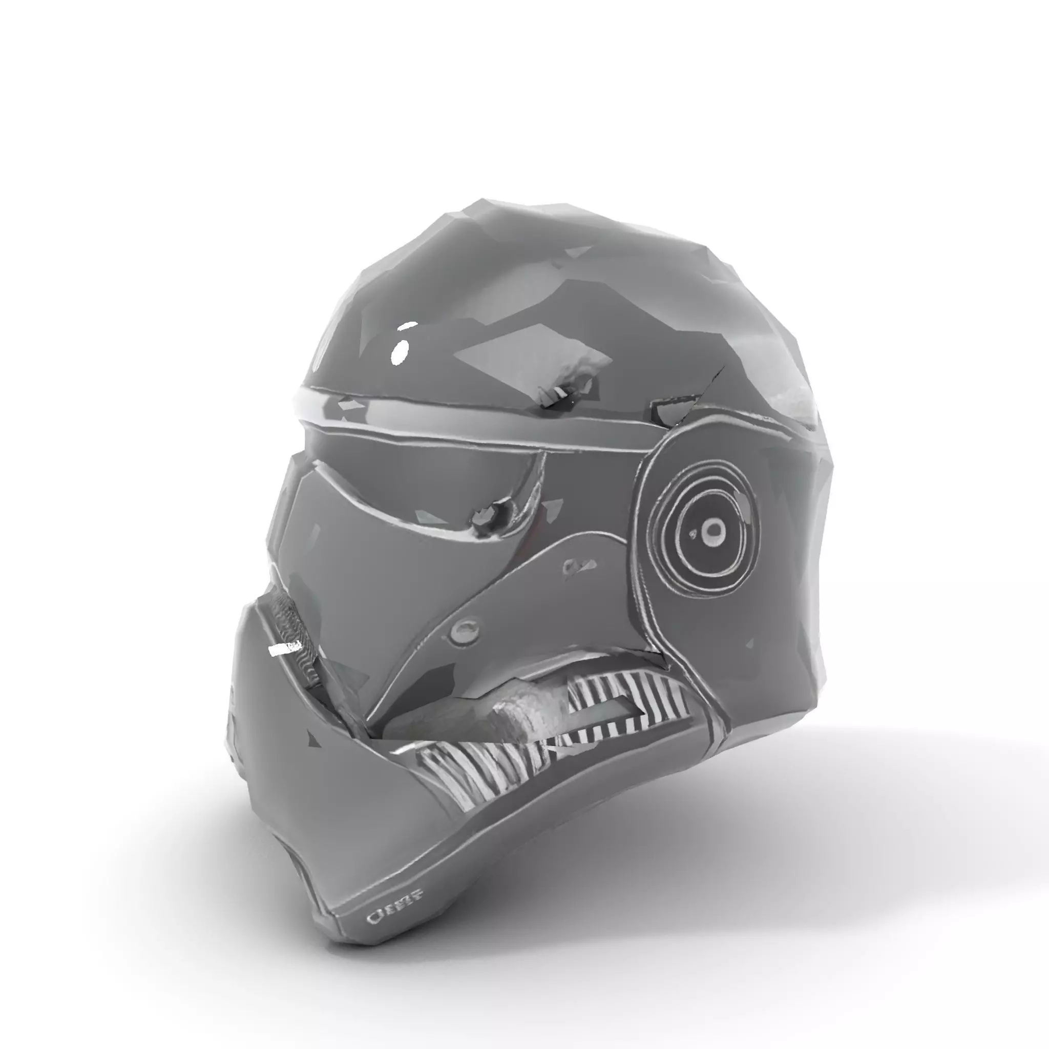 Futuristic Black Helmet model pack Low-poly 3D model_16