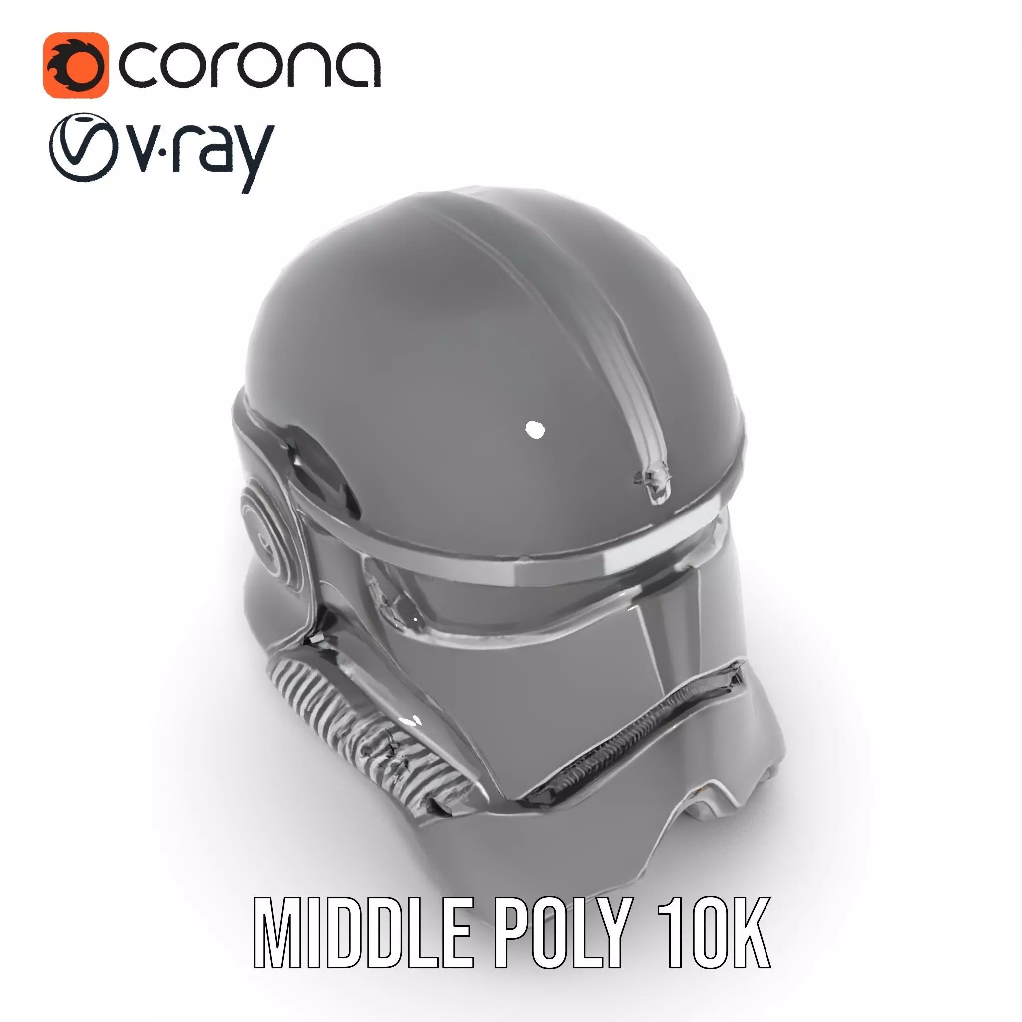 Futuristic Black Helmet model pack Low-poly 3D model_15