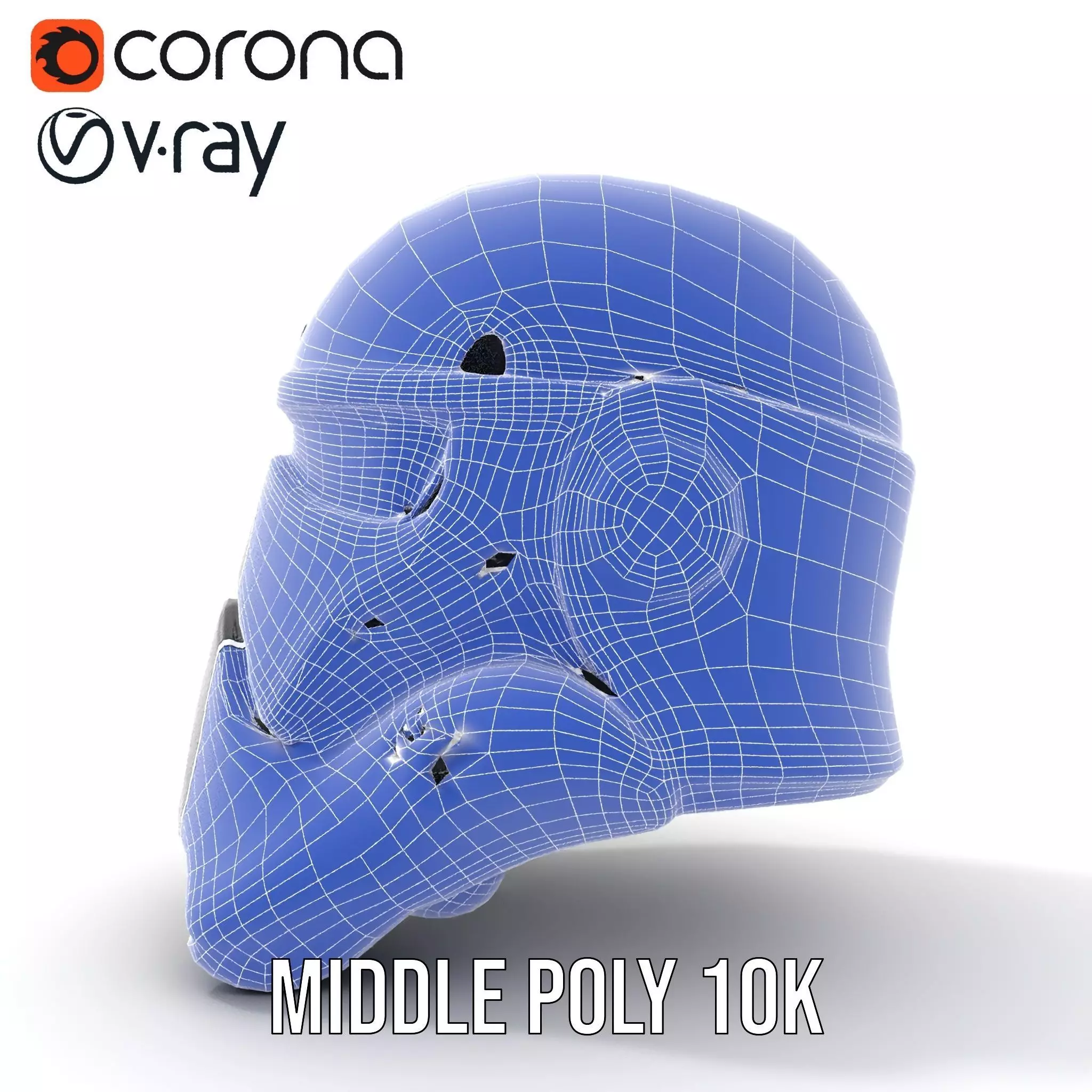 Futuristic Black Helmet model pack Low-poly 3D model_5