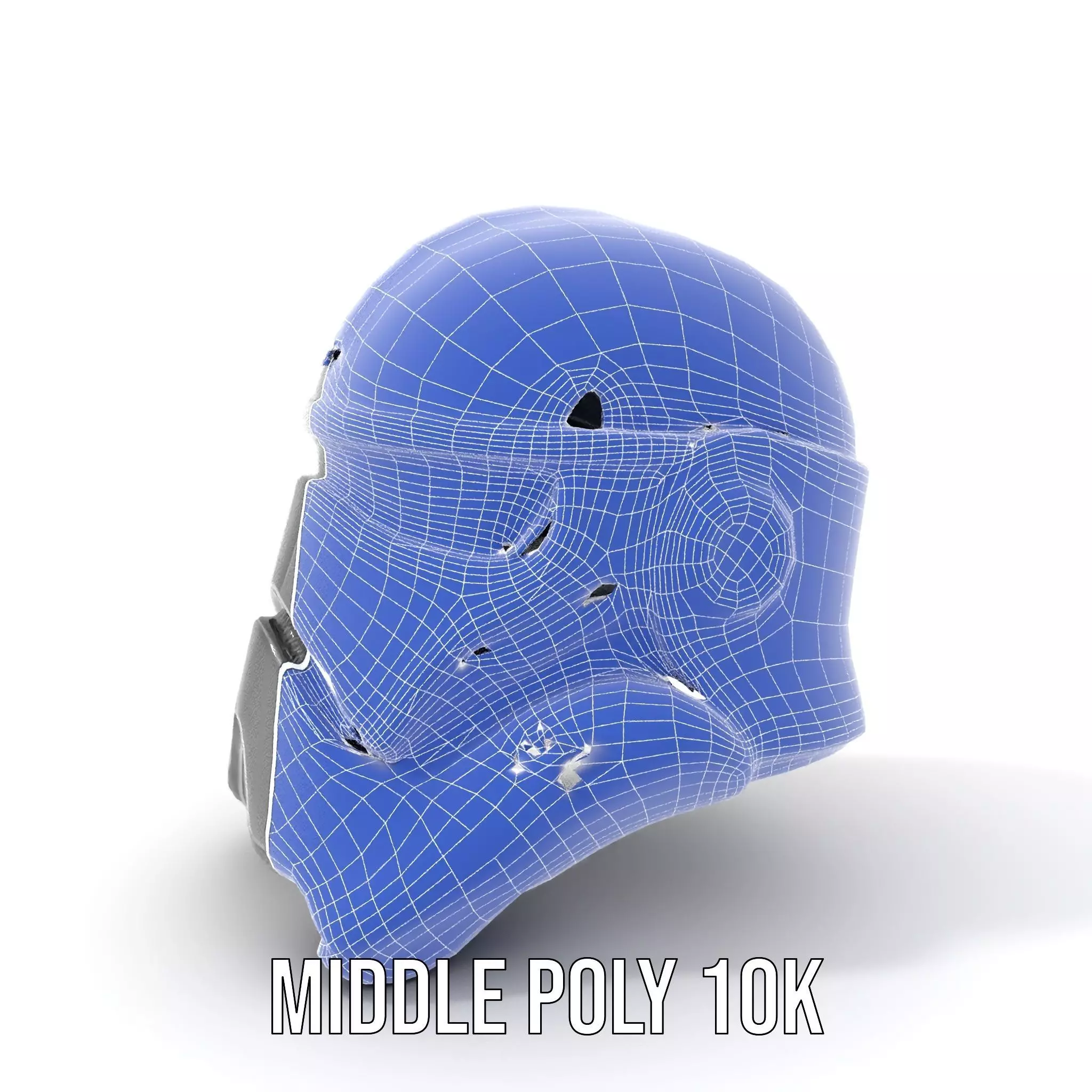 Futuristic Black Helmet model pack Low-poly 3D model_29