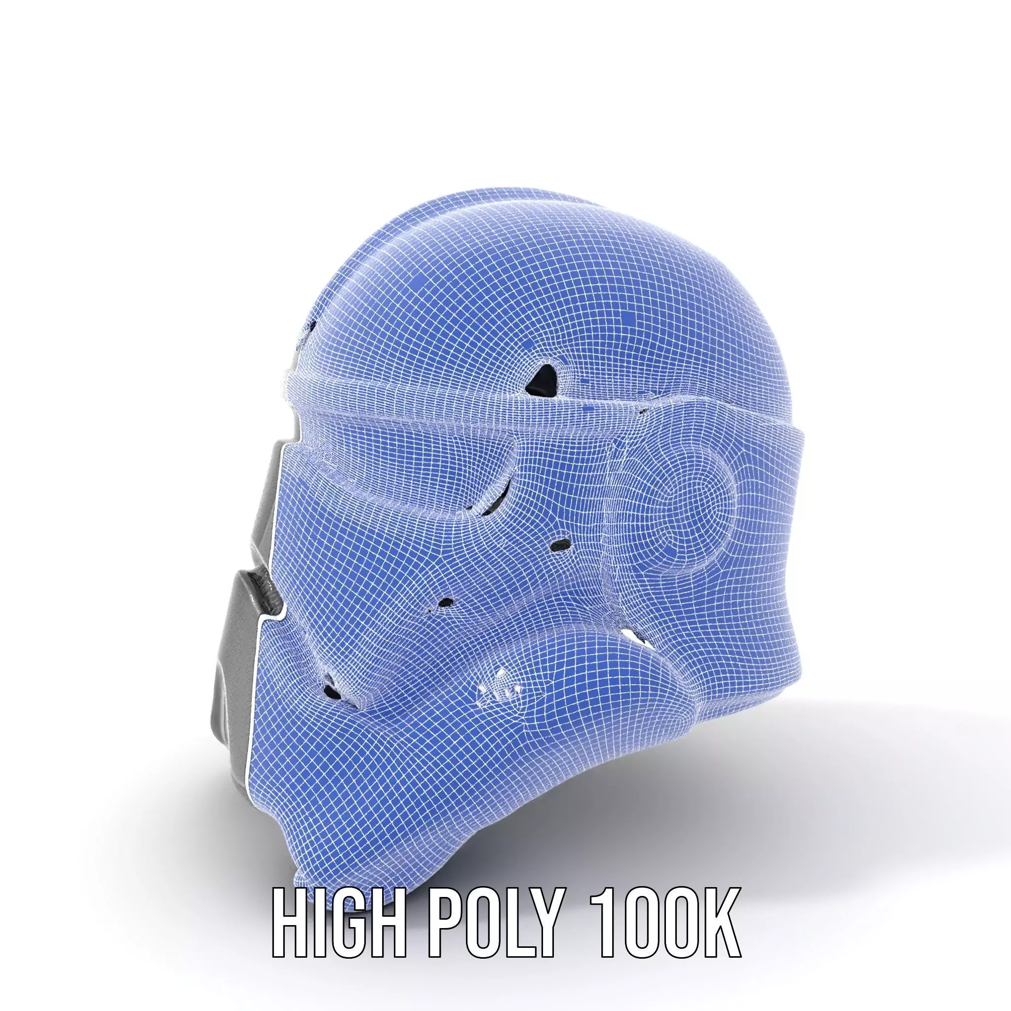 Futuristic Black Helmet model pack Low-poly 3D model_4