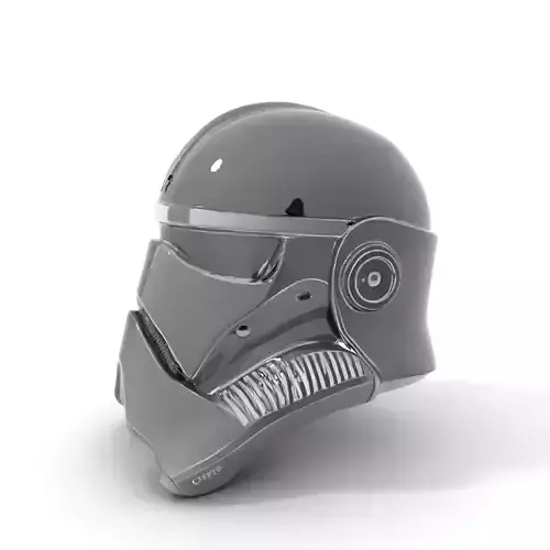 Futuristic Black Helmet model pack