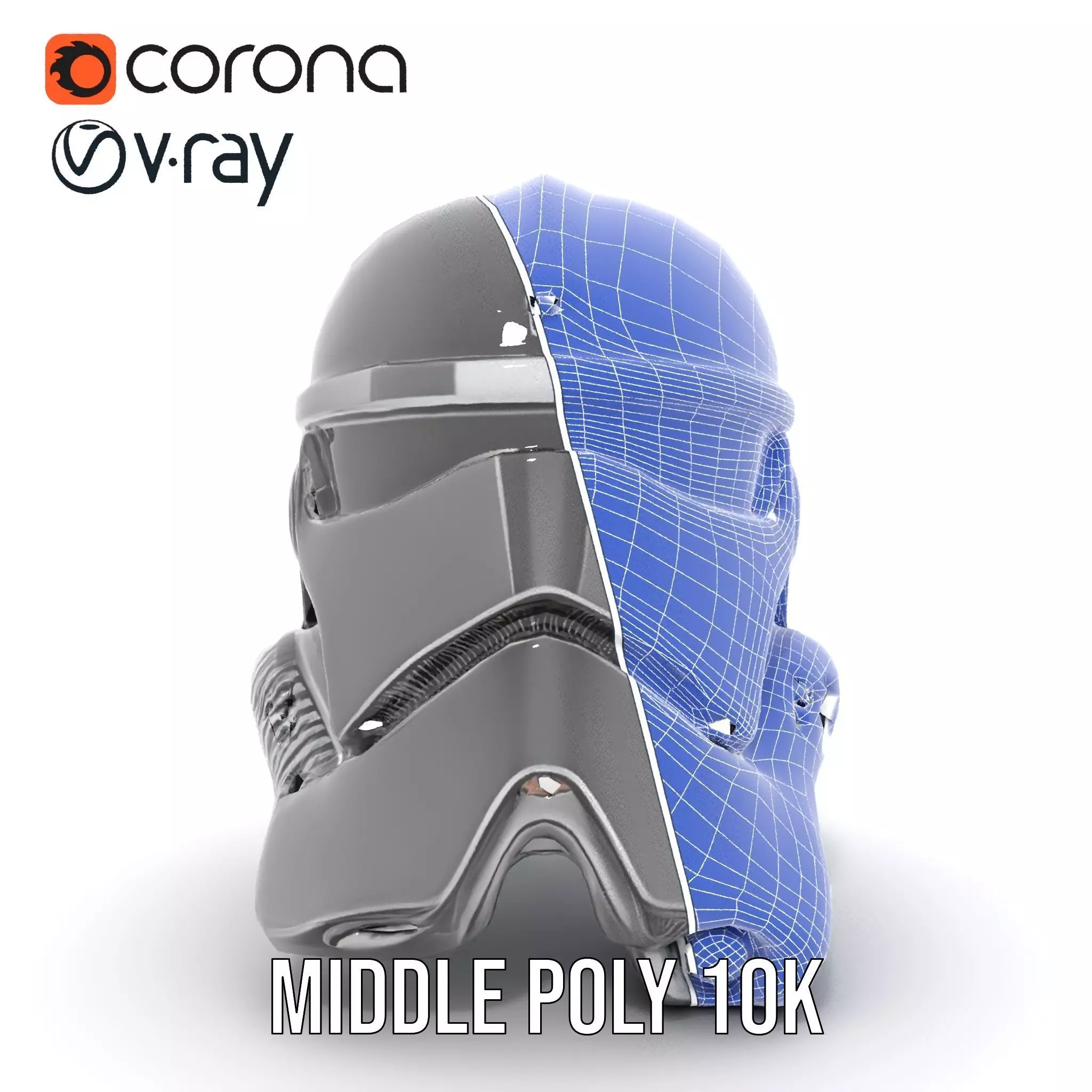 Futuristic Black Helmet model pack Low-poly 3D model_24