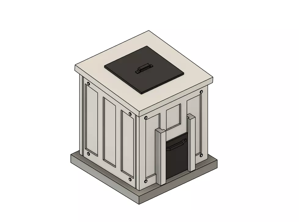 Model Railway Small Coal Bunker 3D print model_3