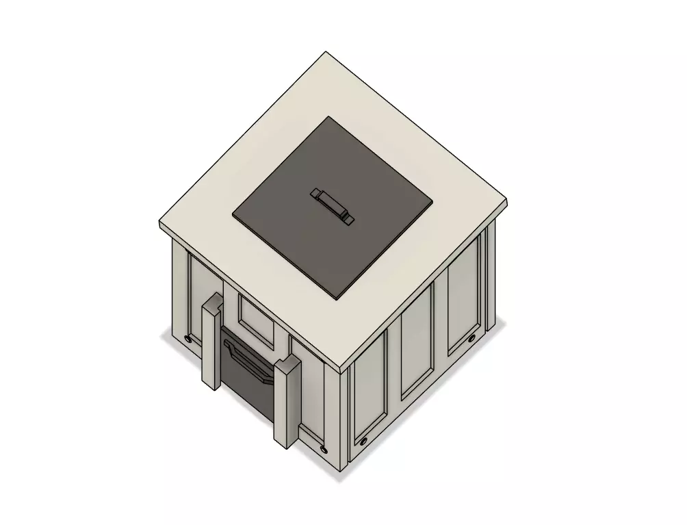 Model Railway Small Coal Bunker 3D print model_5