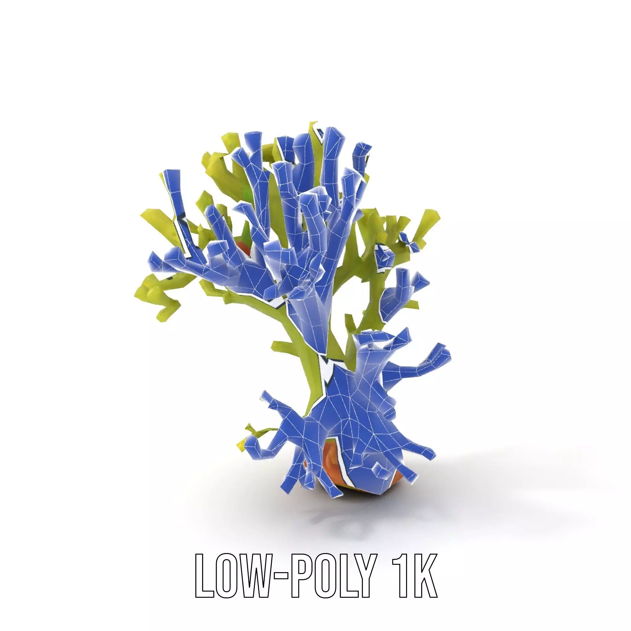 Vibrant Green Coral model pack Low-poly 3D model_14
